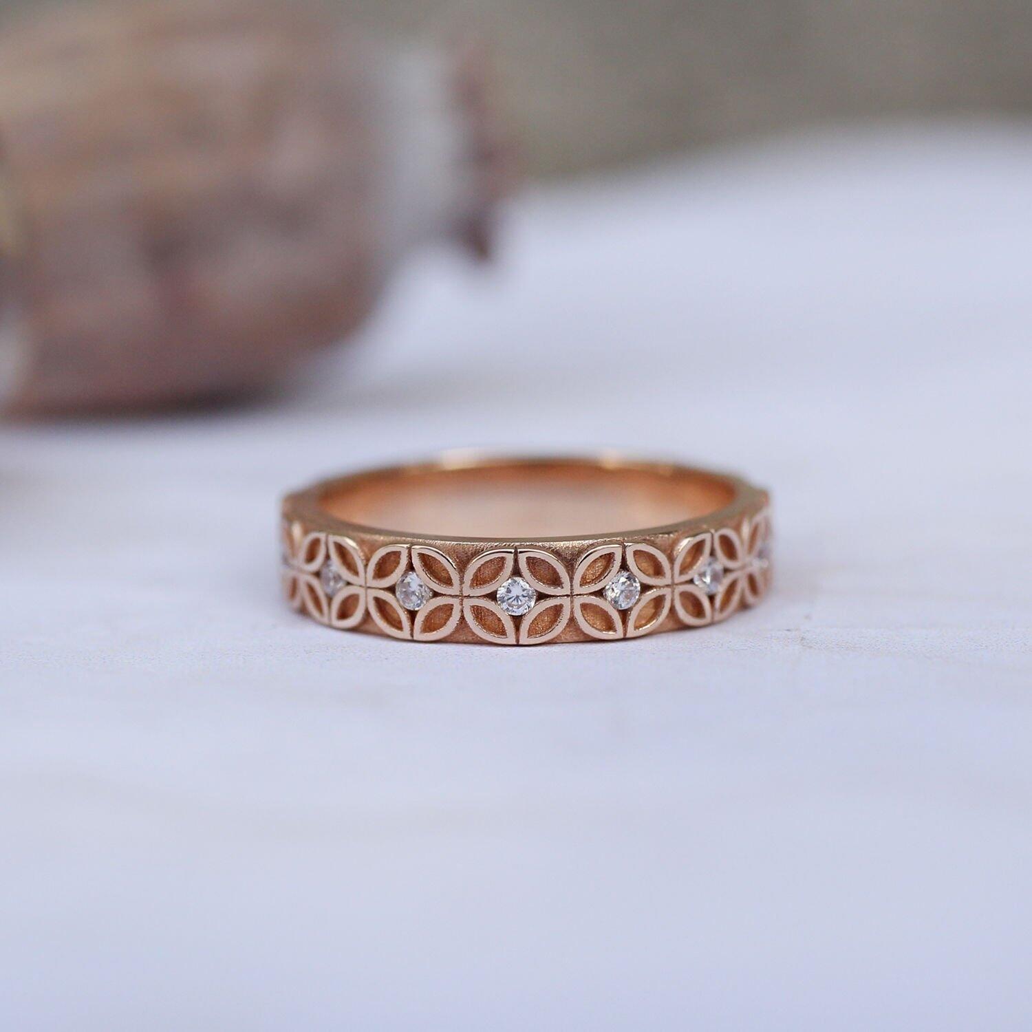 0.20 Karat Vintage Pırlantalı Tasarım Alyans - İnza Pırlanta