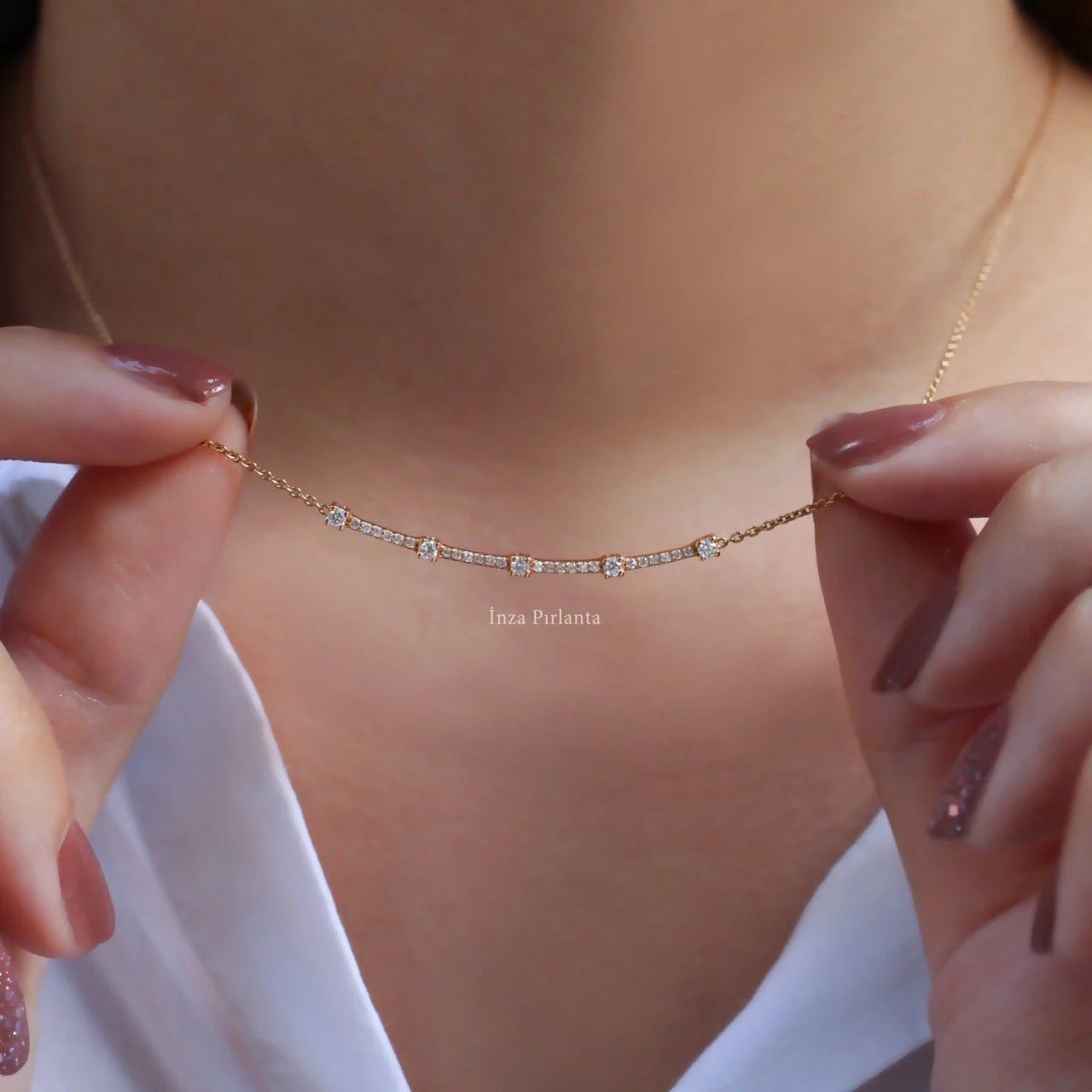 0.25 Karat Özel Tasarım Pırlanta Kolye - İnza Pırlanta