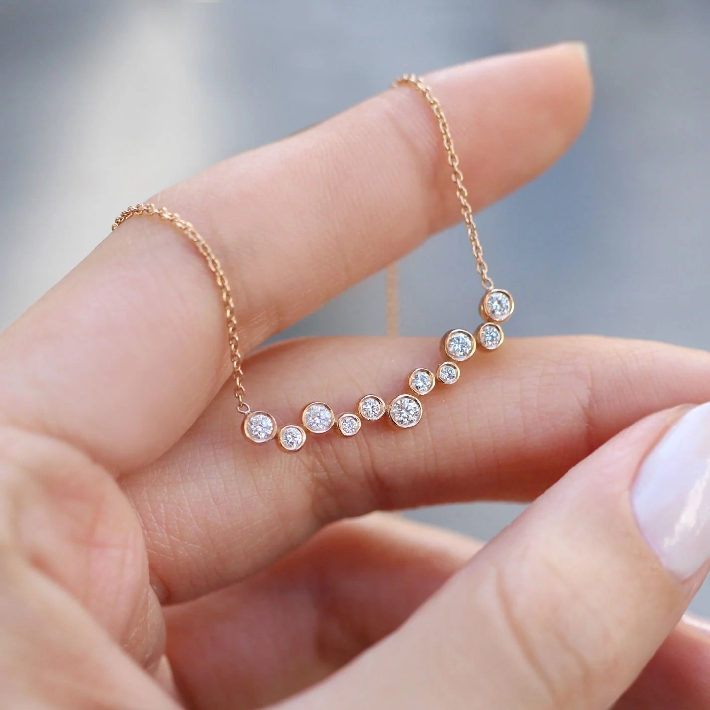 0.40 Karat Özel Tasarım Asimetri Pırlanta Kolye - İnza Pırlanta