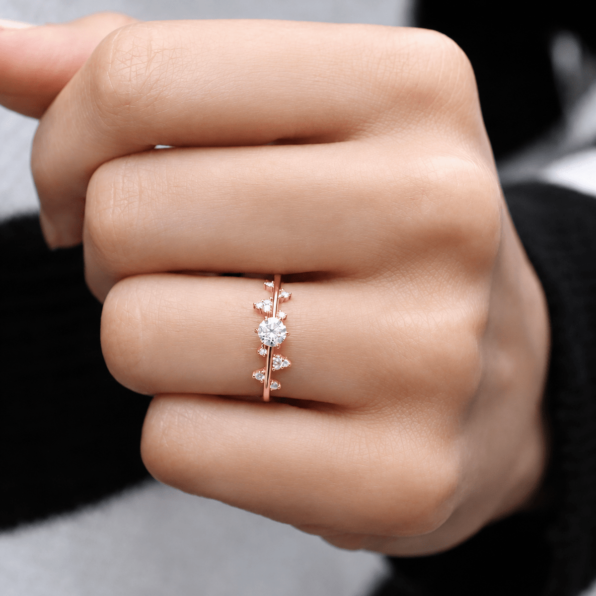 0.42 Karat Vintage Özel Tasarım Pırlanta Tektaş Yüzük - İnza Pırlanta
