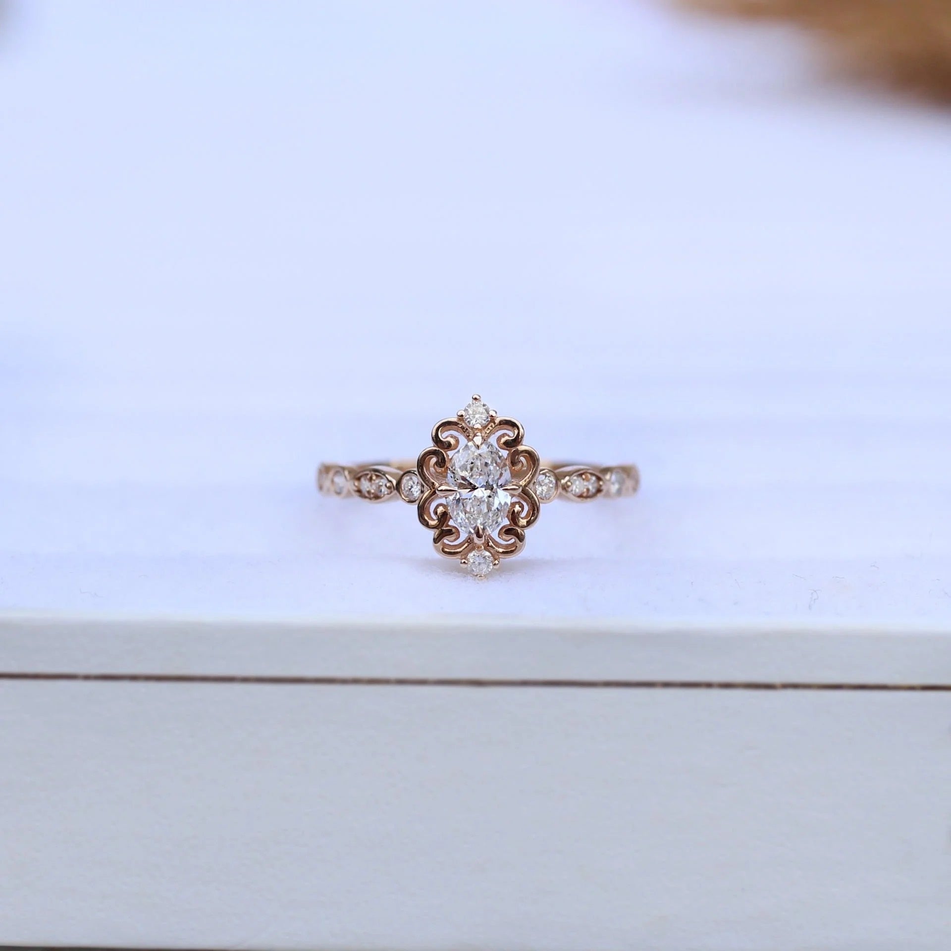 0.50 Karat Vintage Mia Tasarım Pırlanta Yüzük - İnza Pırlanta