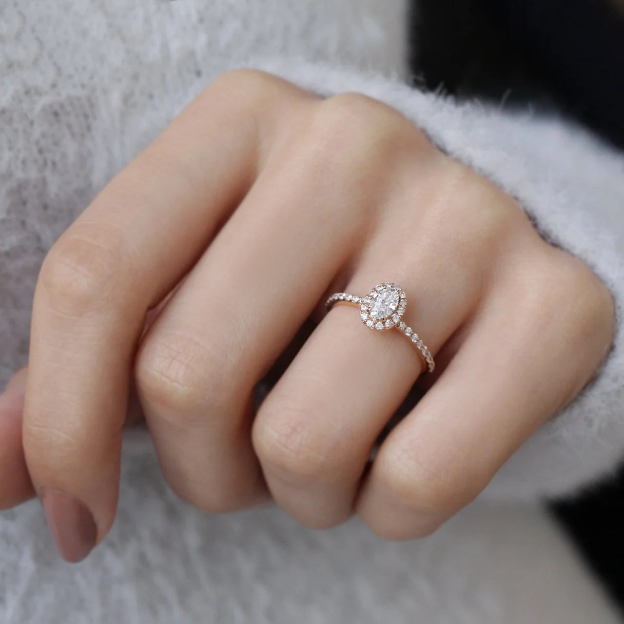 0.55 Karat Oval Pırlanta Tektaş Yüzük