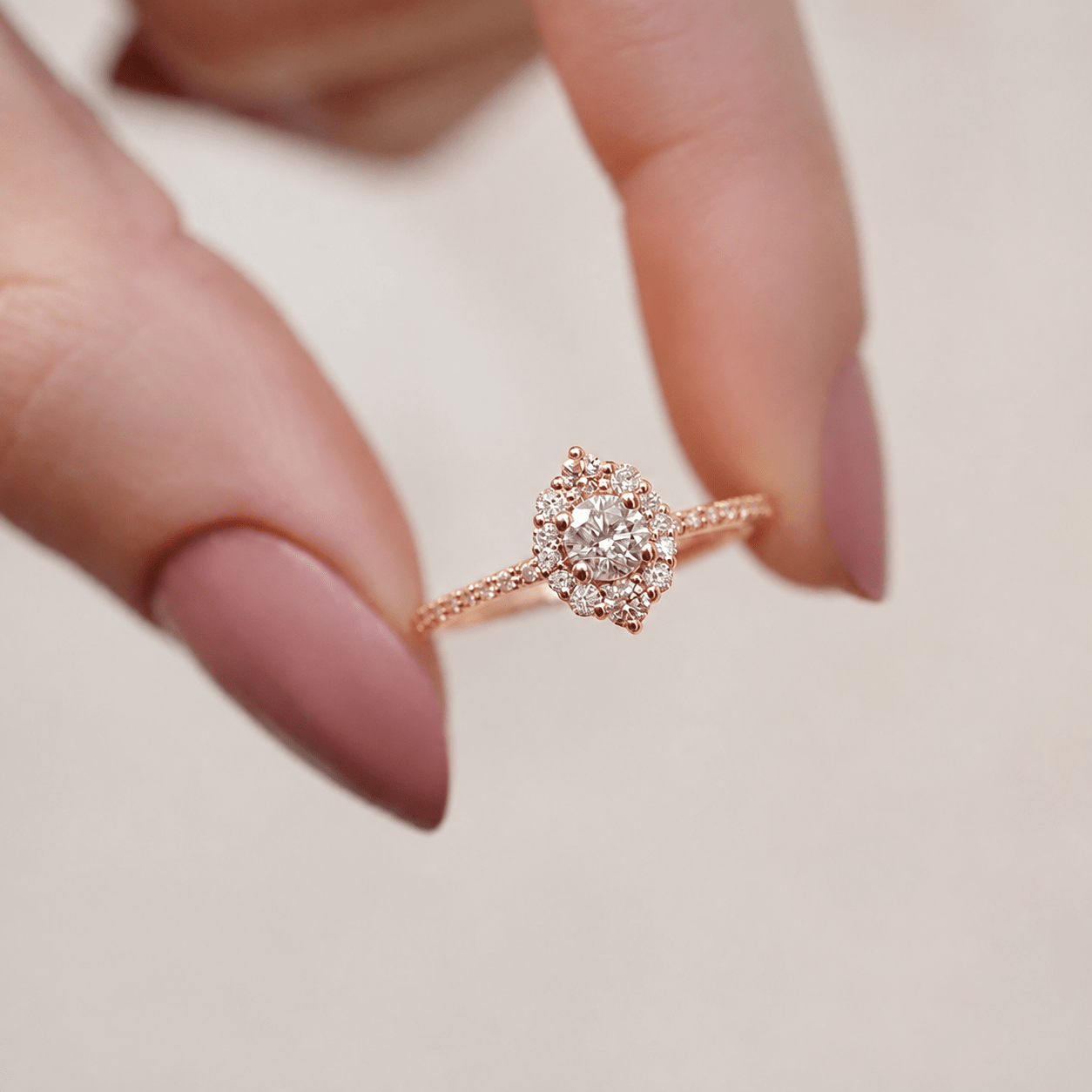 0.60 Karat Vintage Lina Tasarım Pırlanta Yüzük - İnza Pırlanta