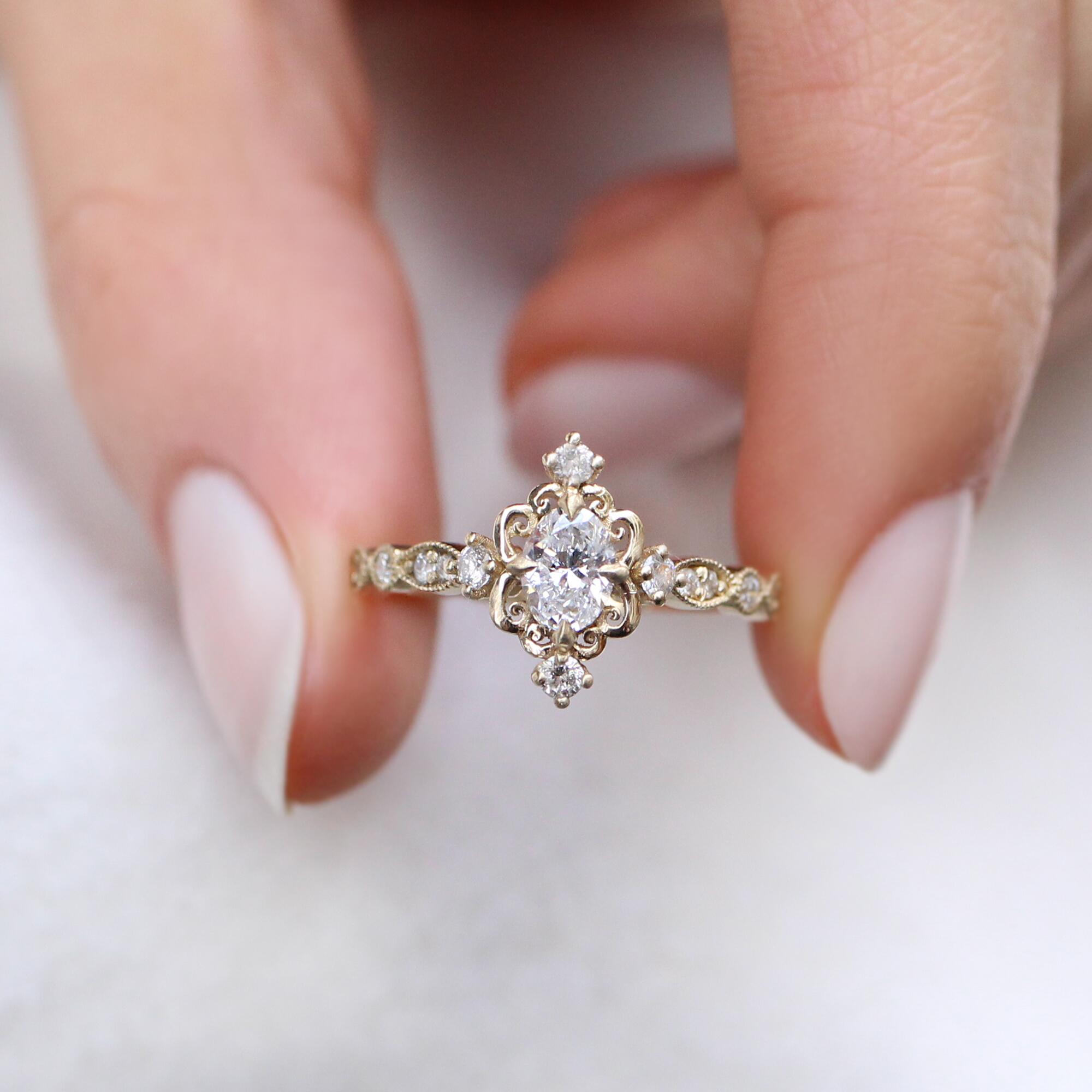 0.60 Karat Vintage Mia Tasarım Pırlanta Yüzük - İnza Pırlanta