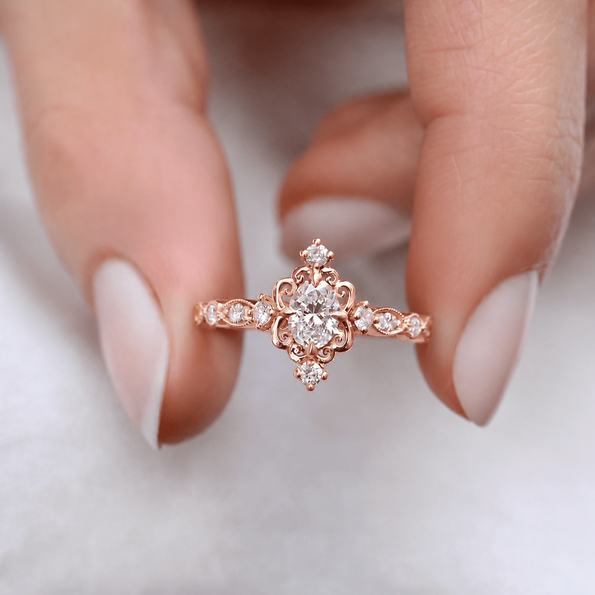 0.60 Karat Vintage Mia Tasarım Pırlanta Yüzük - İnza Pırlanta
