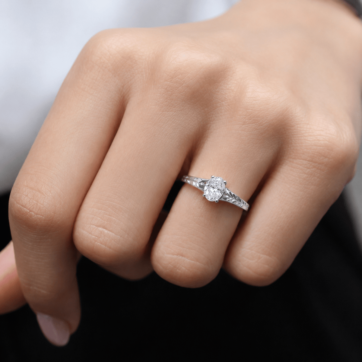 0.70 Karat D VS2 GIA Sertifikalı Vintage Kate Tasarım Pırlanta Yüzük - İnza Pırlanta