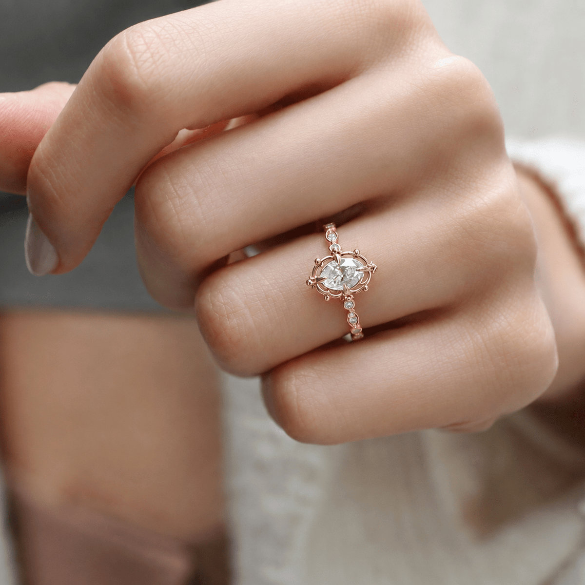 0.75 Karat Vintage Aria Tasarım Pırlanta Yüzük - İnza Pırlanta