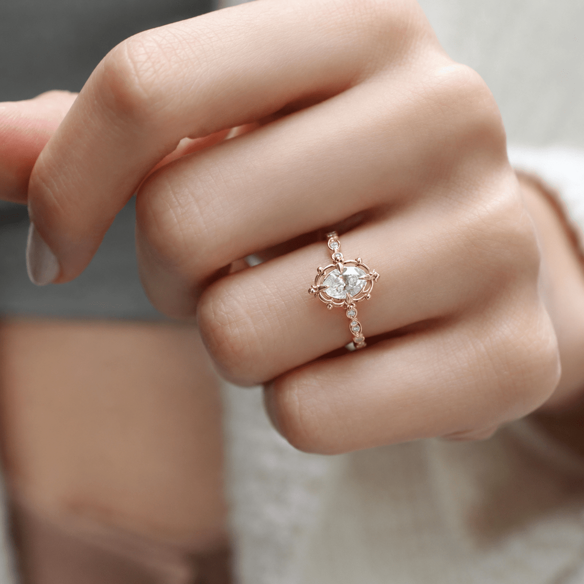 0.75 Karat Vintage Aria Tasarım Pırlanta Yüzük - İnza Pırlanta