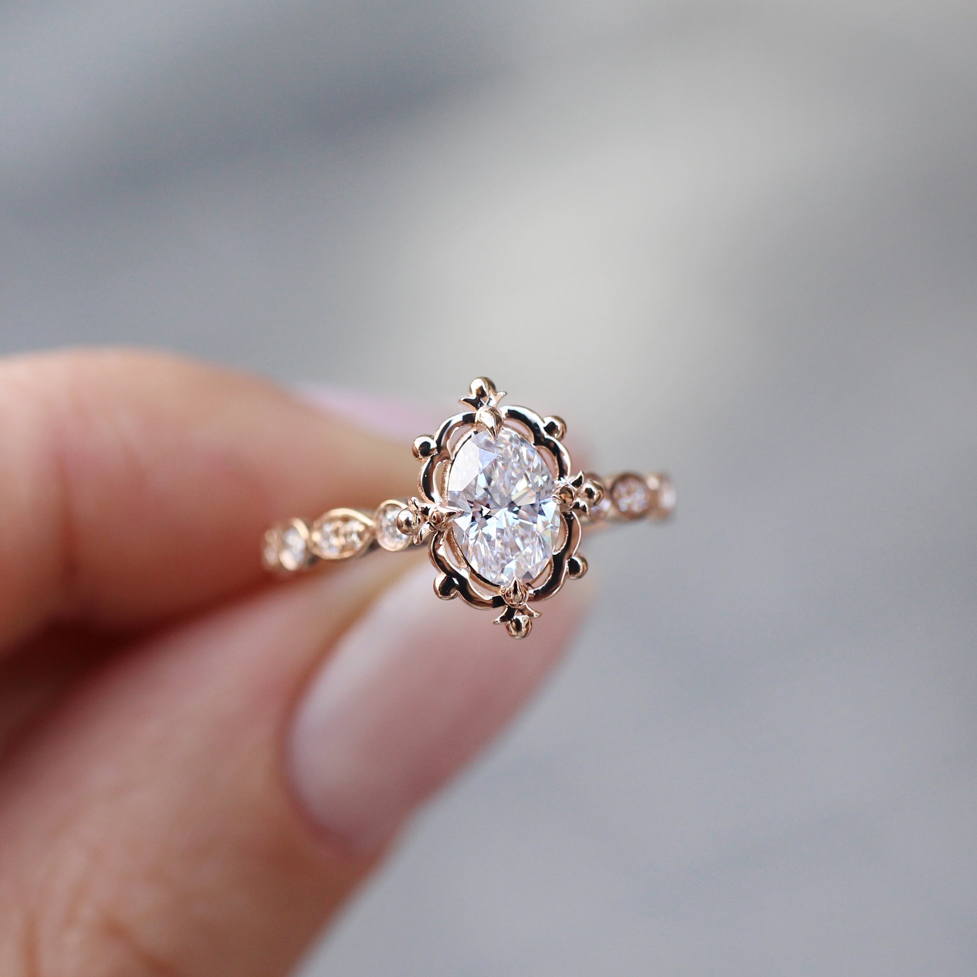 0.75 Karat Vintage Tasarım Aria Pırlanta Yüzük - İnza Pırlanta