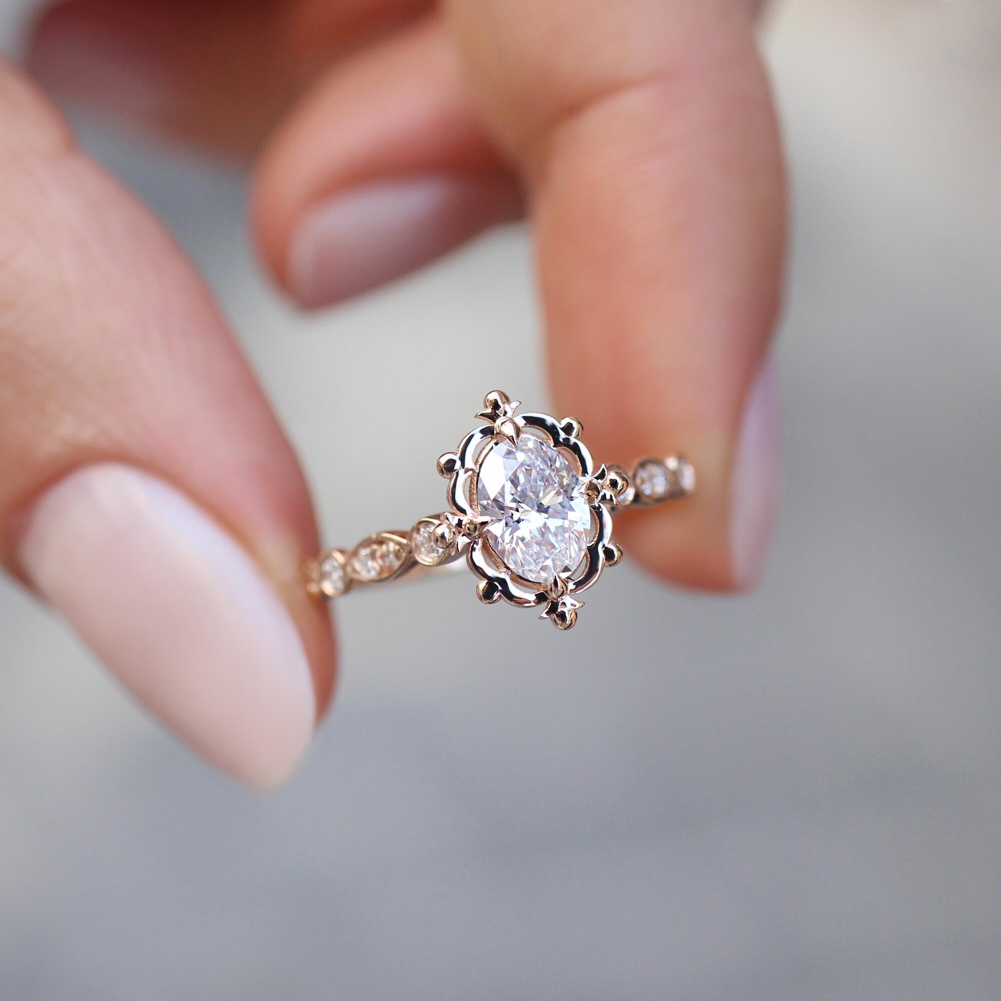 0.75 Karat Vintage Tasarım Aria Pırlanta Yüzük - İnza Pırlanta