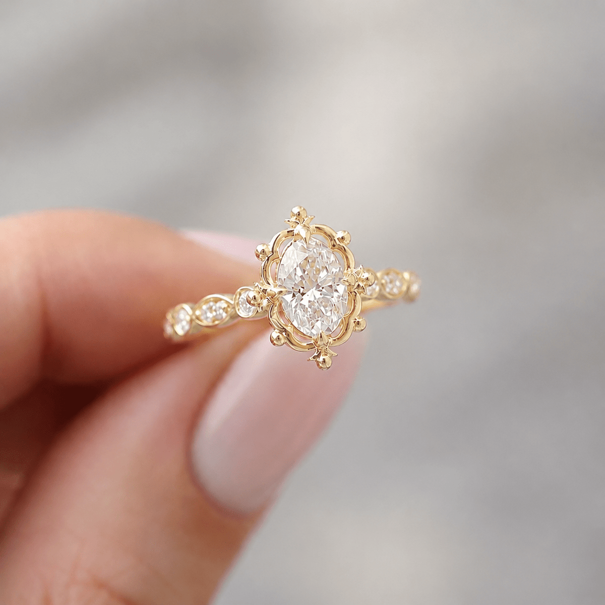 0.75 Karat Vintage Tasarım Aria Pırlanta Yüzük - İnza Pırlanta