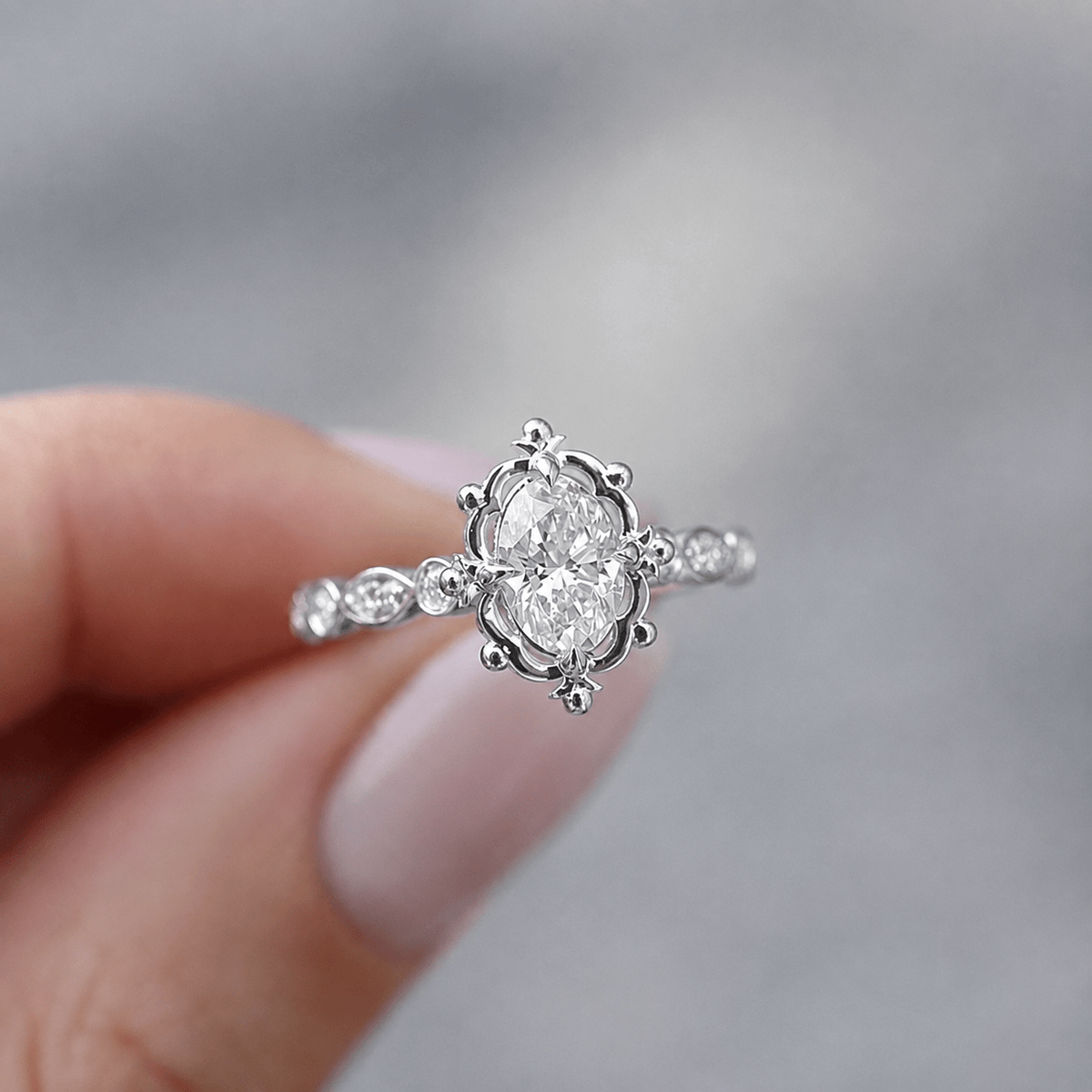 0.75 Karat Vintage Tasarım Aria Pırlanta Yüzük - İnza Pırlanta