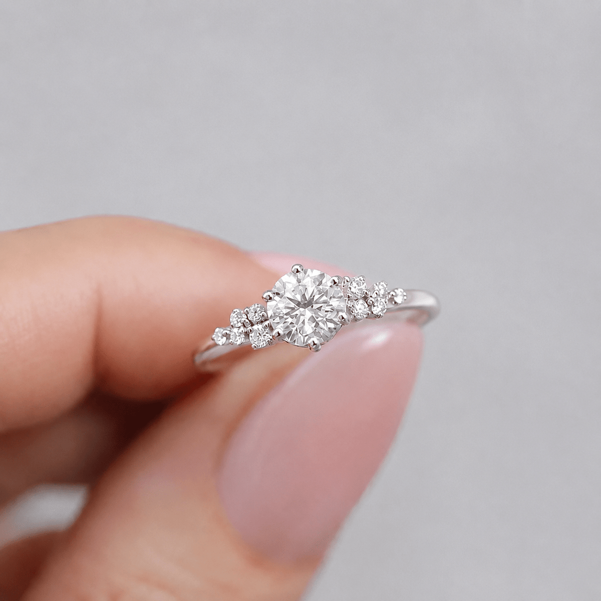 0.80 Karat F SI2 GIA Sertifikalı Vintage Asimetri Pırlanta Tektaş Yüzük - İnza Pırlanta