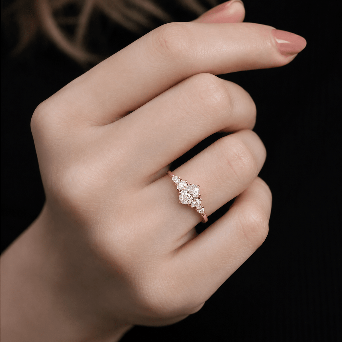 0.90 Karat F SI2 GIA Sertifikalı Vintage Diana Oval Pırlanta Yüzük - İnza Pırlanta