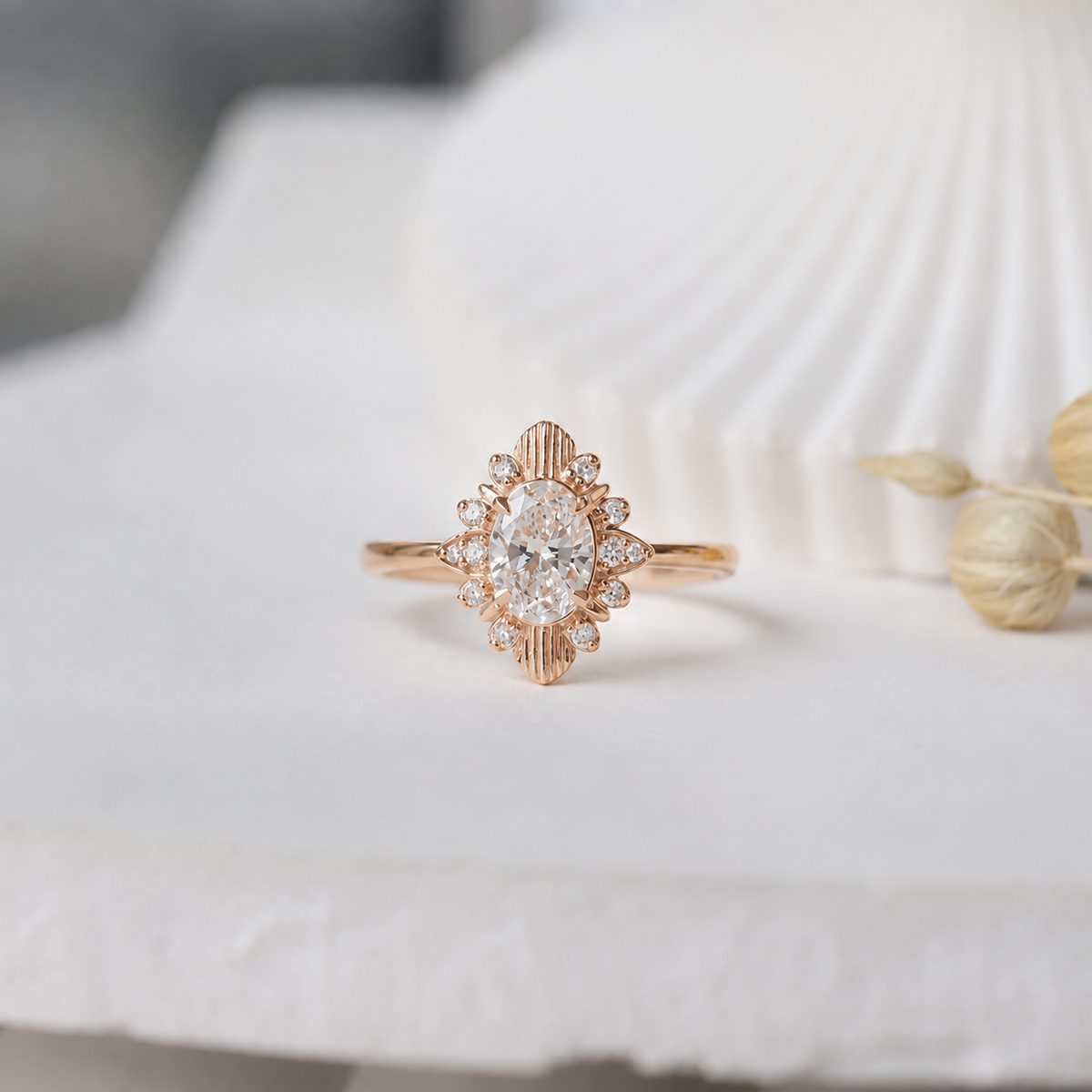 0.80 Karat F SI2 GIA zertifizierter Diamantring im Vintage-Design