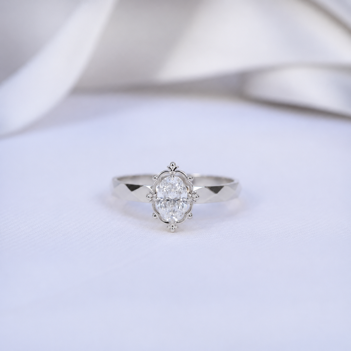 0.40 Carat Vintage Custom Design Aria Design Diamond Ring