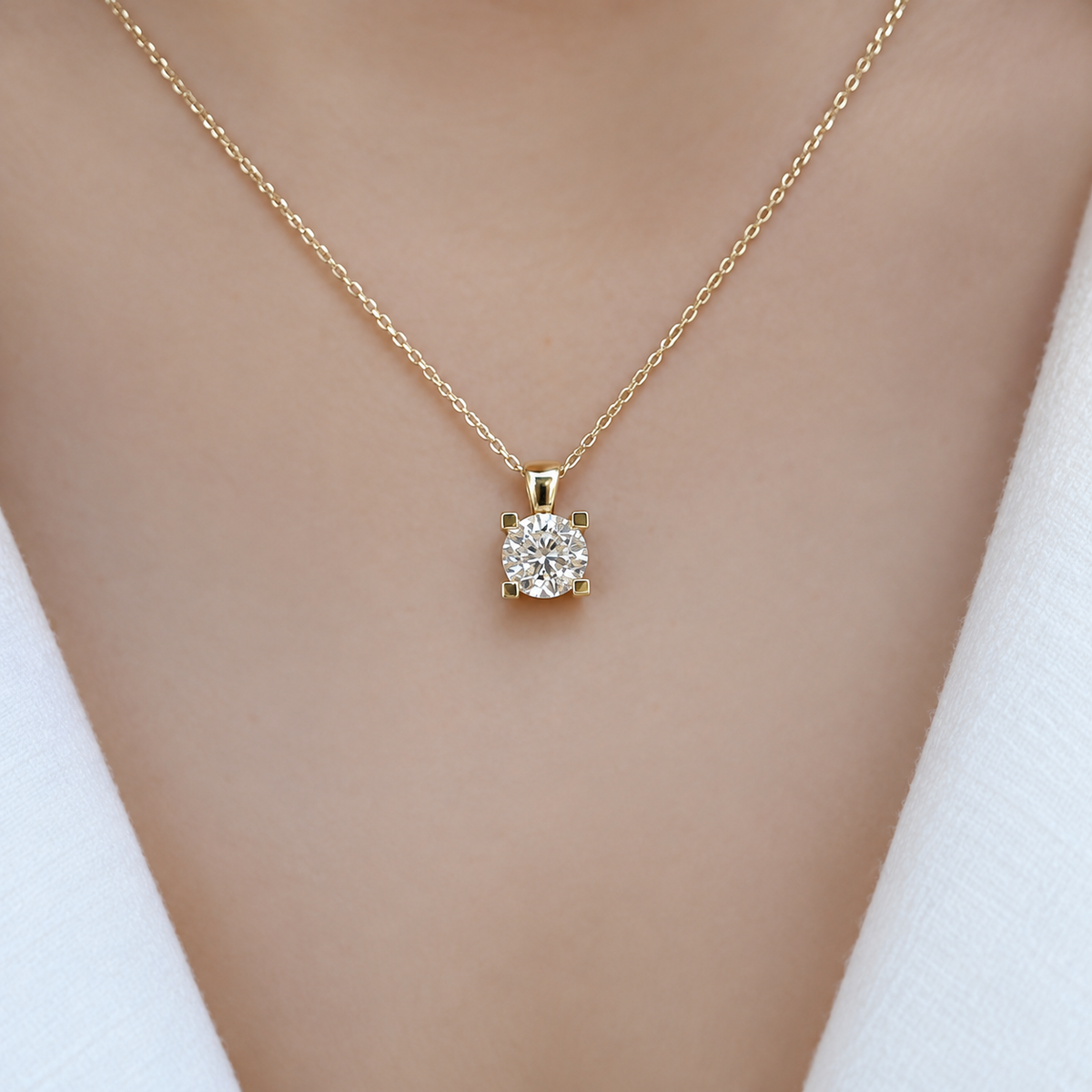 1.50 Carat Diamond Solitaire Necklace