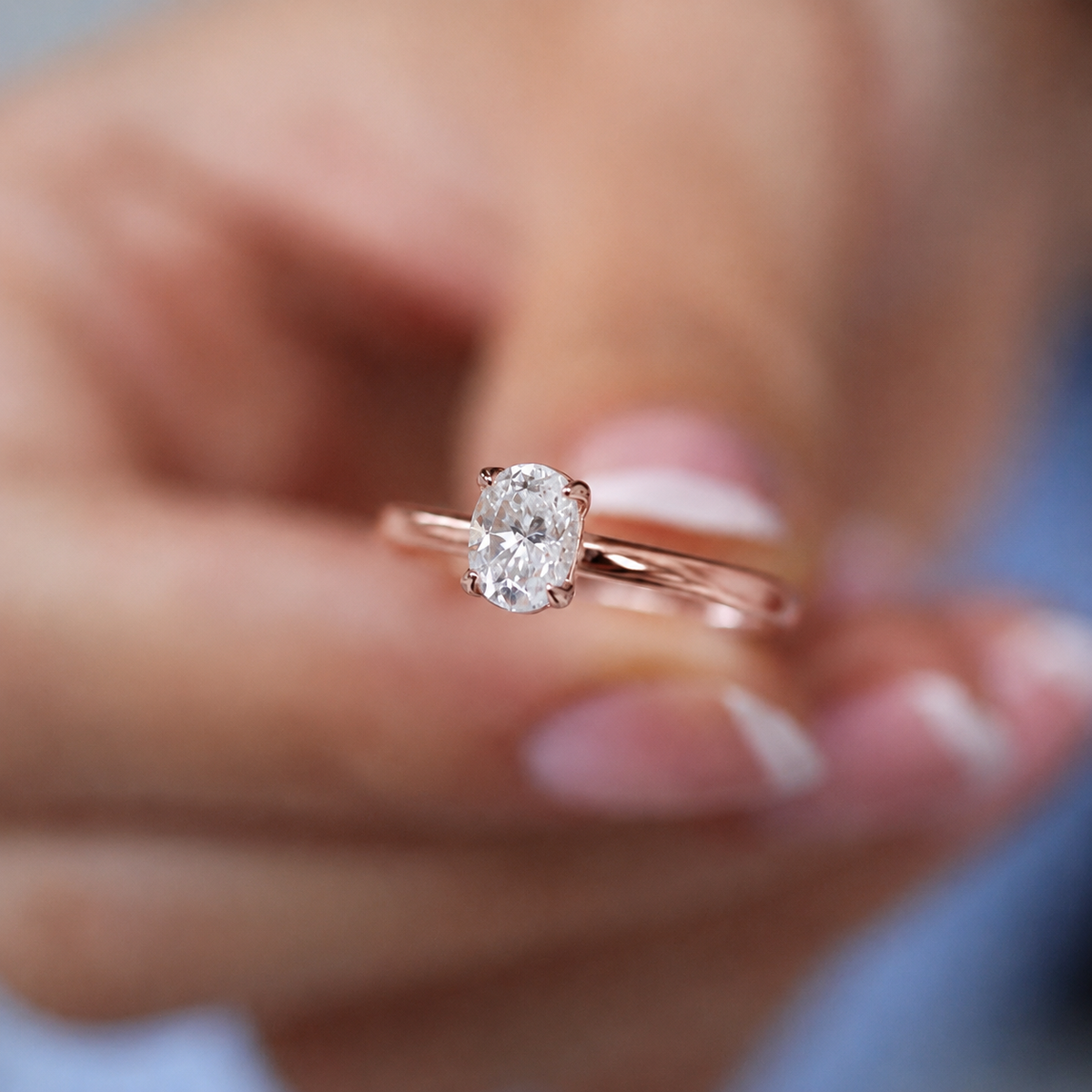 0.50 Karat Oval Pırlanta Tektaş Yüzük