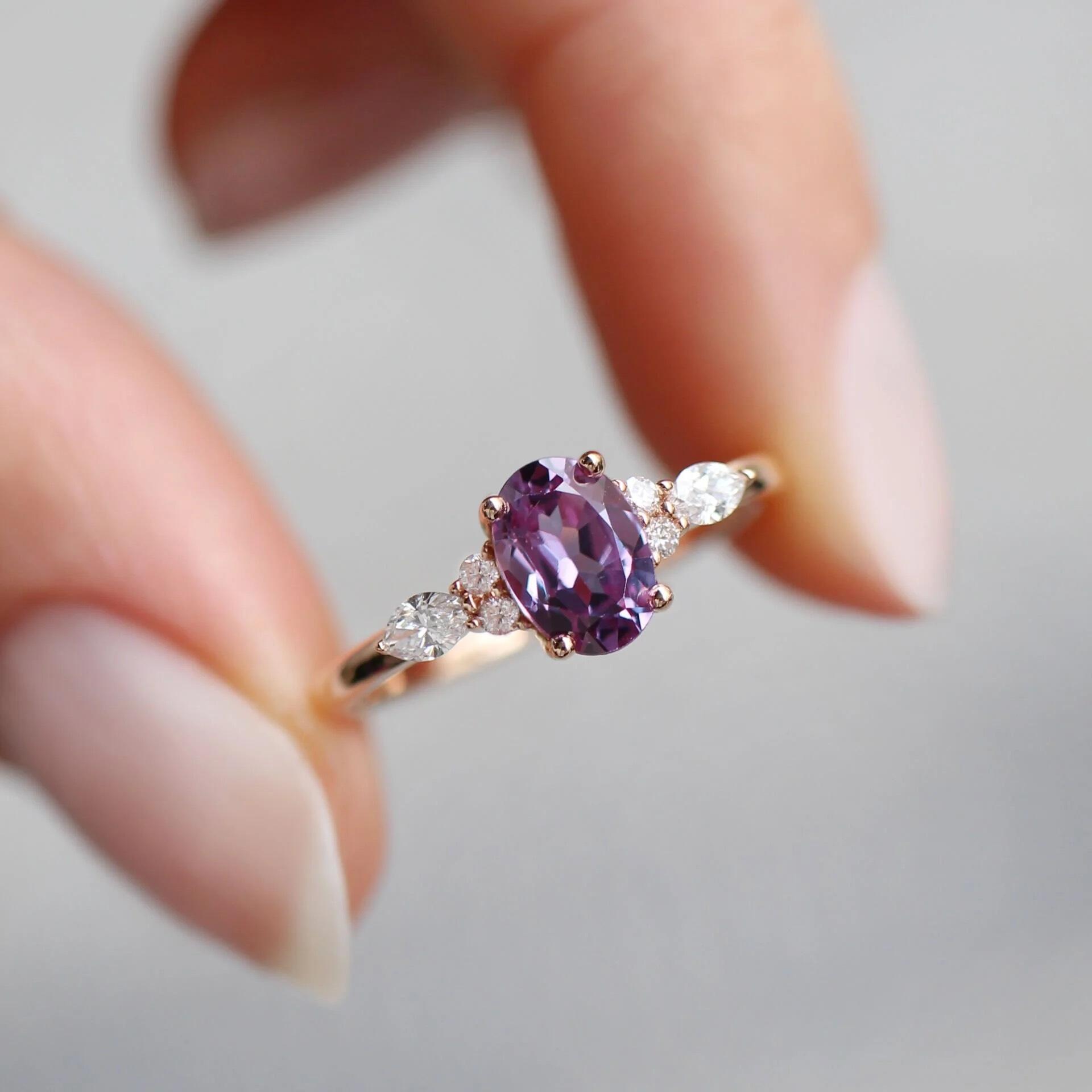 Vintage Alexandrite & Pırlanta Yüzük - İnza Pırlanta