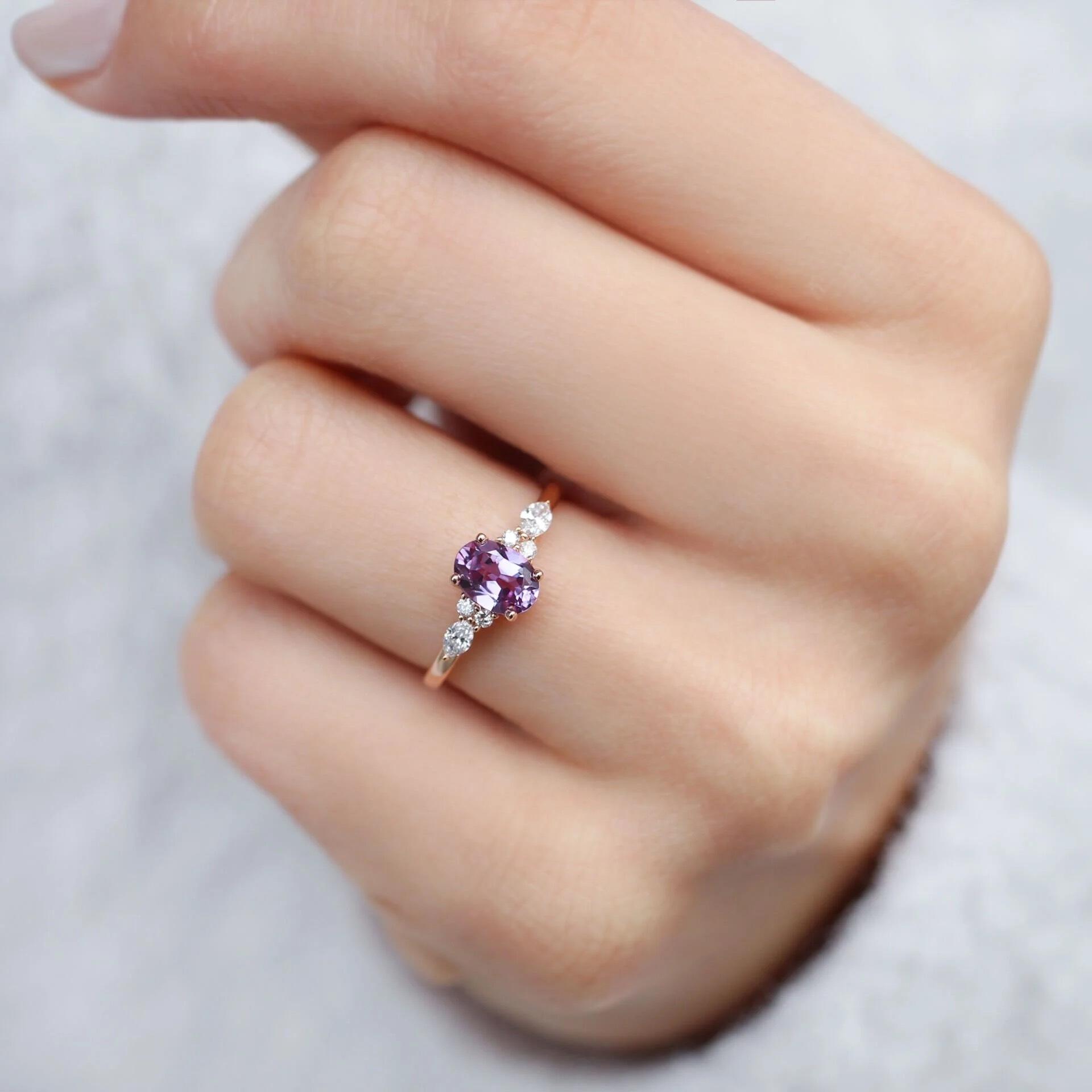 Vintage Alexandrite & Pırlanta Yüzük - İnza Pırlanta