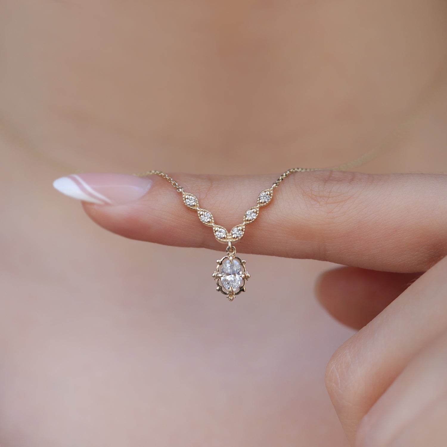 Vintage Özel Tasarım Aria Pırlanta & Beyaz Topaz Set - İnza Pırlanta