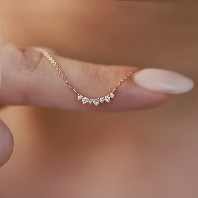 0.10 Karat Özel Tasarım Pırlanta Kolye - 1