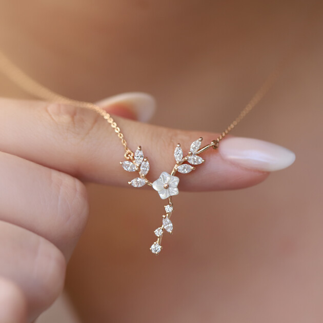 0.65 Karat Özel Tasarım Pırlanta Kolye - 1