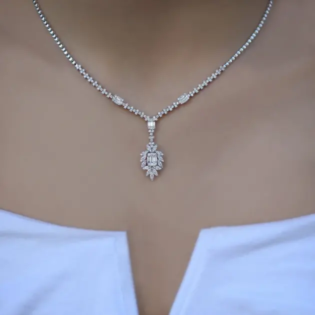 1.80 Karat Özel Tasarım Pırlanta Gerdanlık - 1