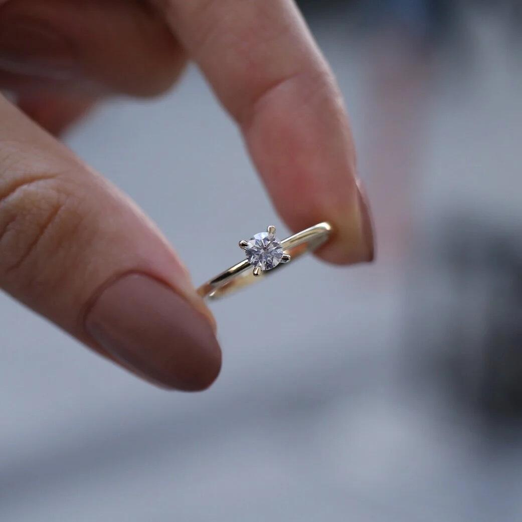 0.25 Karat Pırlanta Tektaş Yüzük - İnza Pırlanta