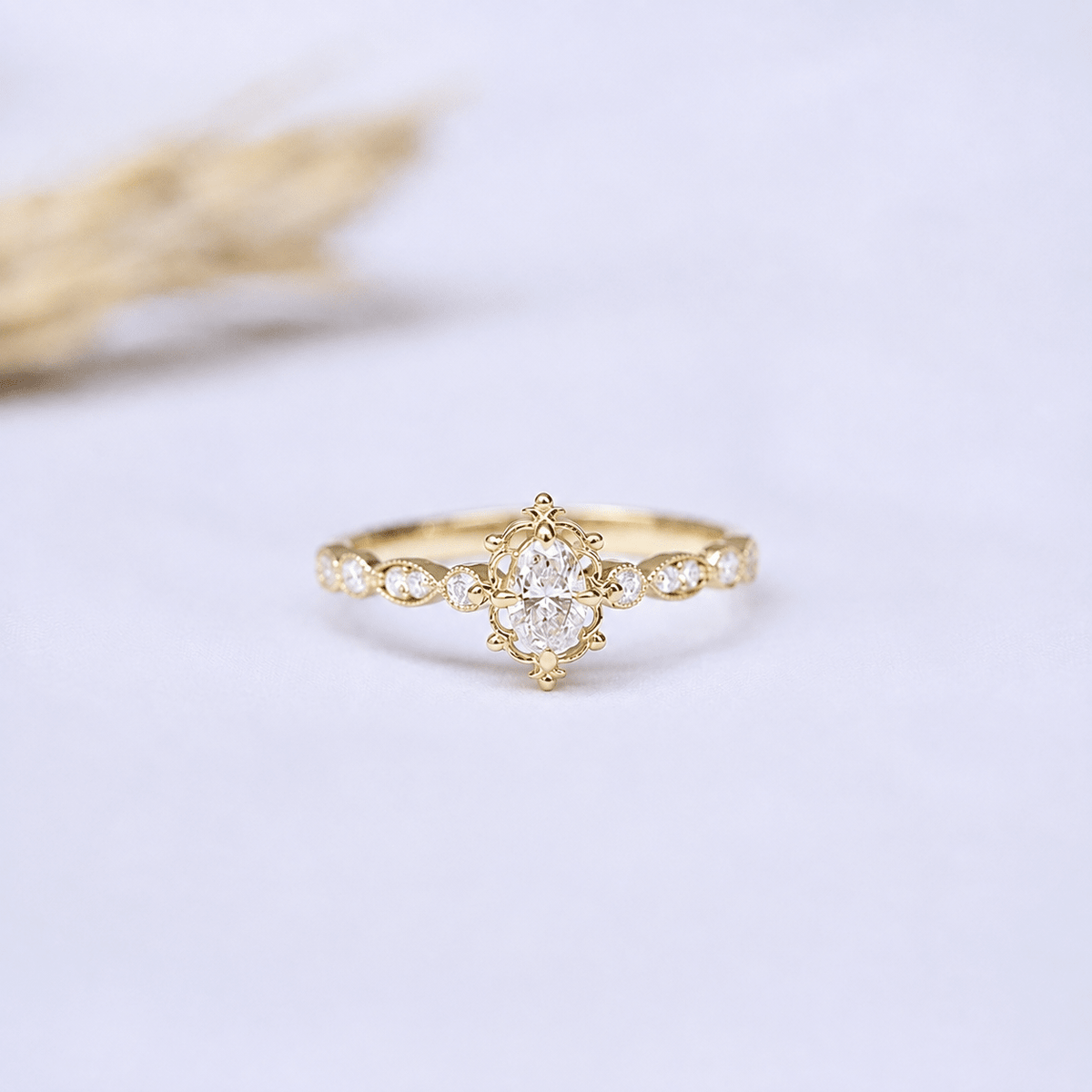 0.35 Karat Vintage Tasarım Aria Pırlanta Yüzük - İnza Pırlanta