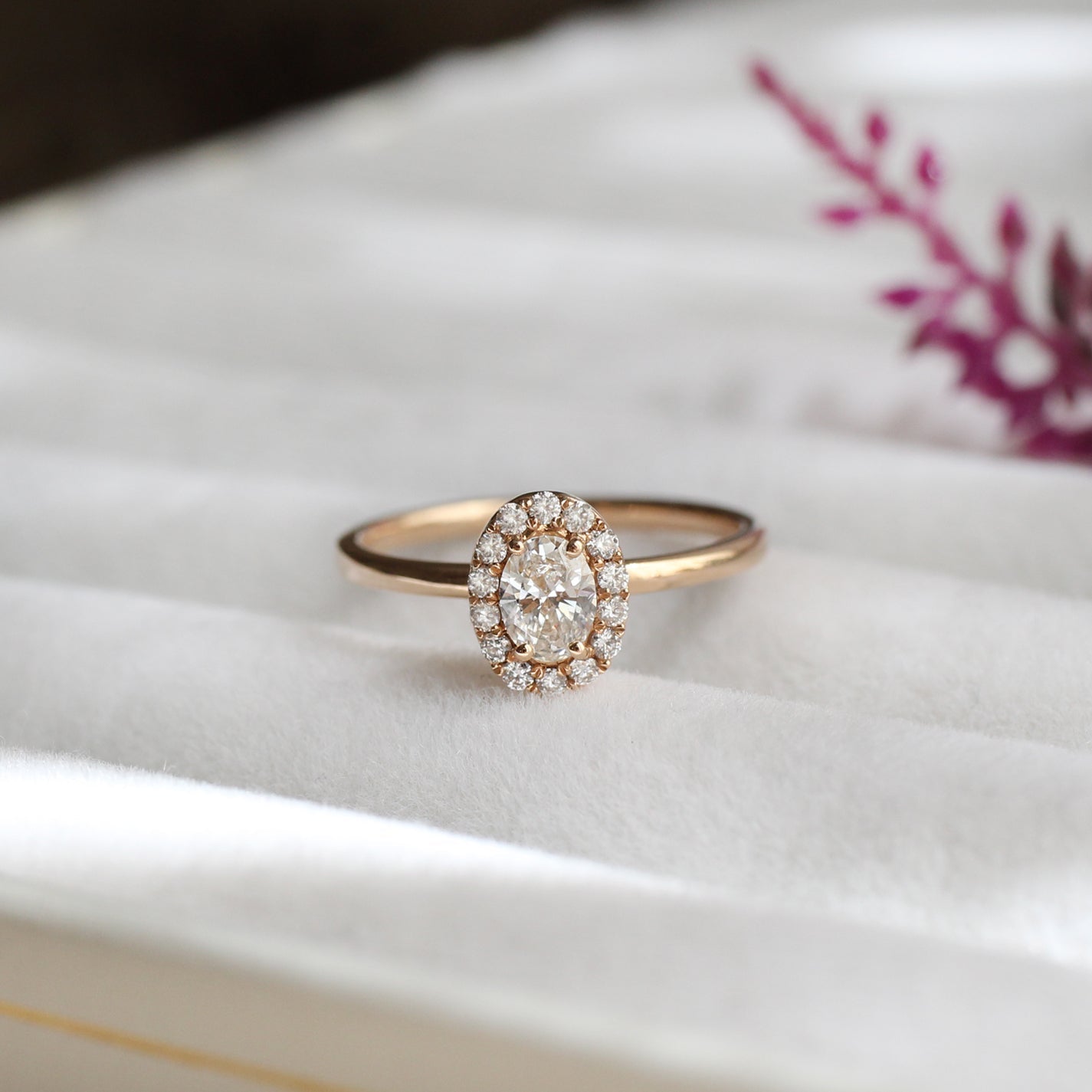 0.40 Karat Vintage Tasarım Oval Pırlanta Yüzük - İnza Pırlanta