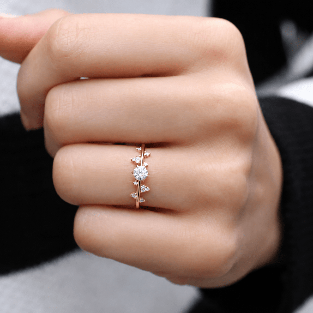 0.42 Karat Vintage Özel Tasarım Pırlanta Tektaş Yüzük - İnza Pırlanta