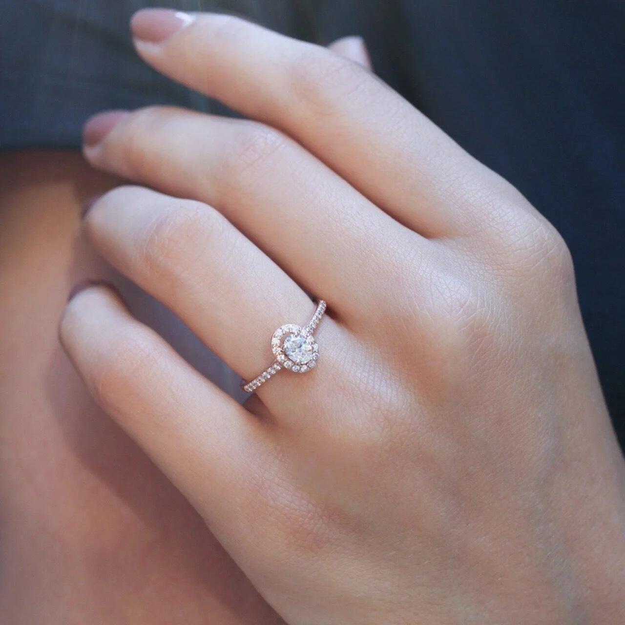 0.50 Karat Oval Pırlanta Tektaş Yüzük