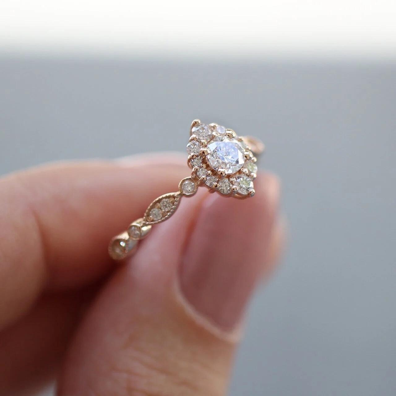 0.60 Karat Vintage Lina Pırlanta Yüzük - İnza Pırlanta