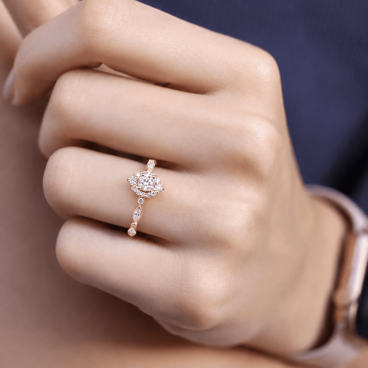 0.60 Karat Vintage Lina Pırlanta Yüzük - İnza Pırlanta