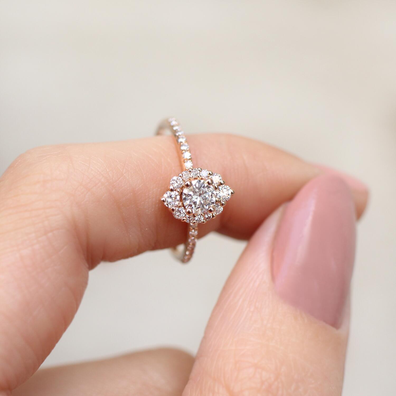 0.60 Karat Vintage Lina Tasarım Pırlanta Yüzük - İnza Pırlanta