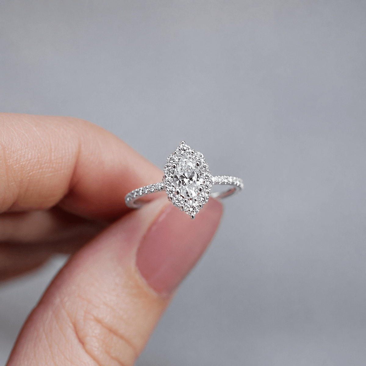0.65 Karat Vintage Oval Lina Tasarım Pırlanta Yüzük - İnza Pırlanta