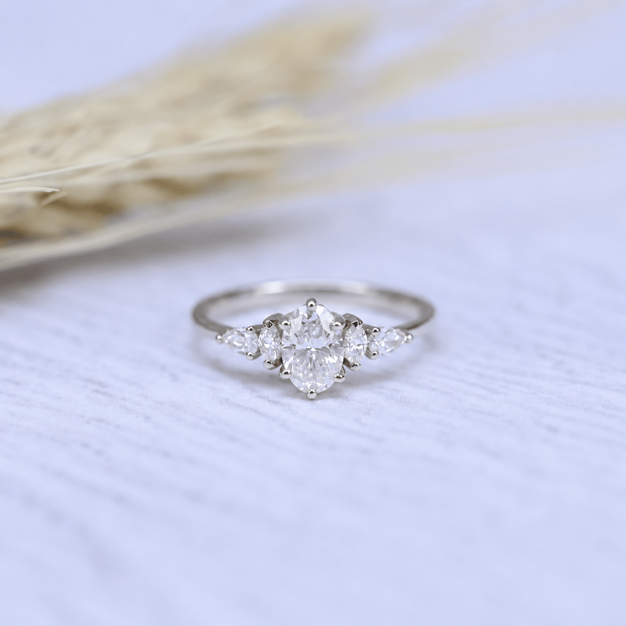 0.80 Karat Vintage Diana Oval Pırlanta Yüzük - İnza Pırlanta