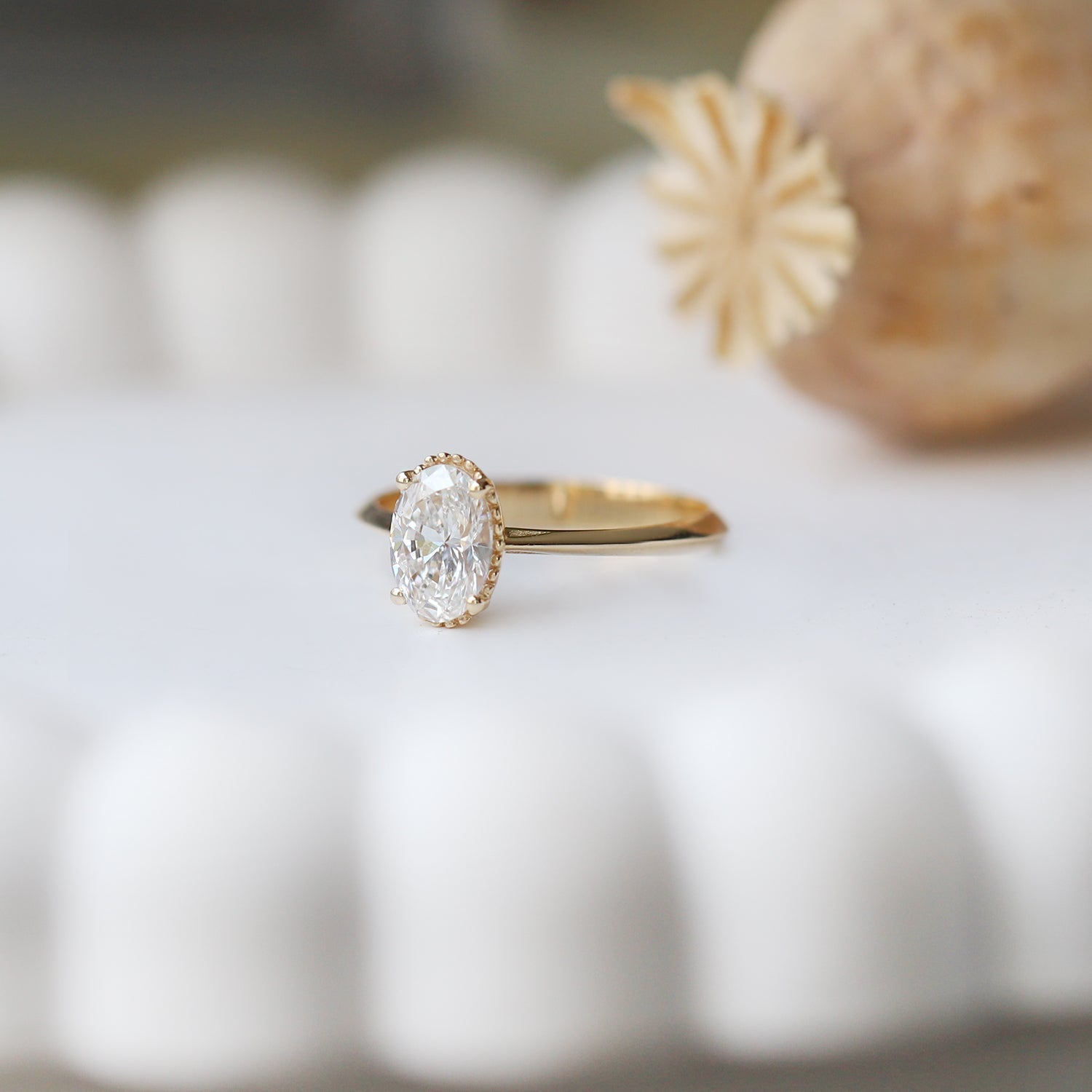 1.00 Karat E SI1 GIA Sertifikalı Oval Tektaş Yüzük - İnza Pırlanta