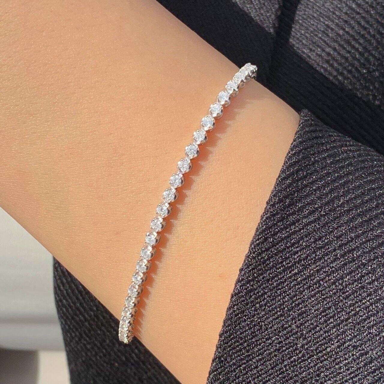 1.85 Karat Pırlanta Suyolu Bileklik - İnza Pırlanta