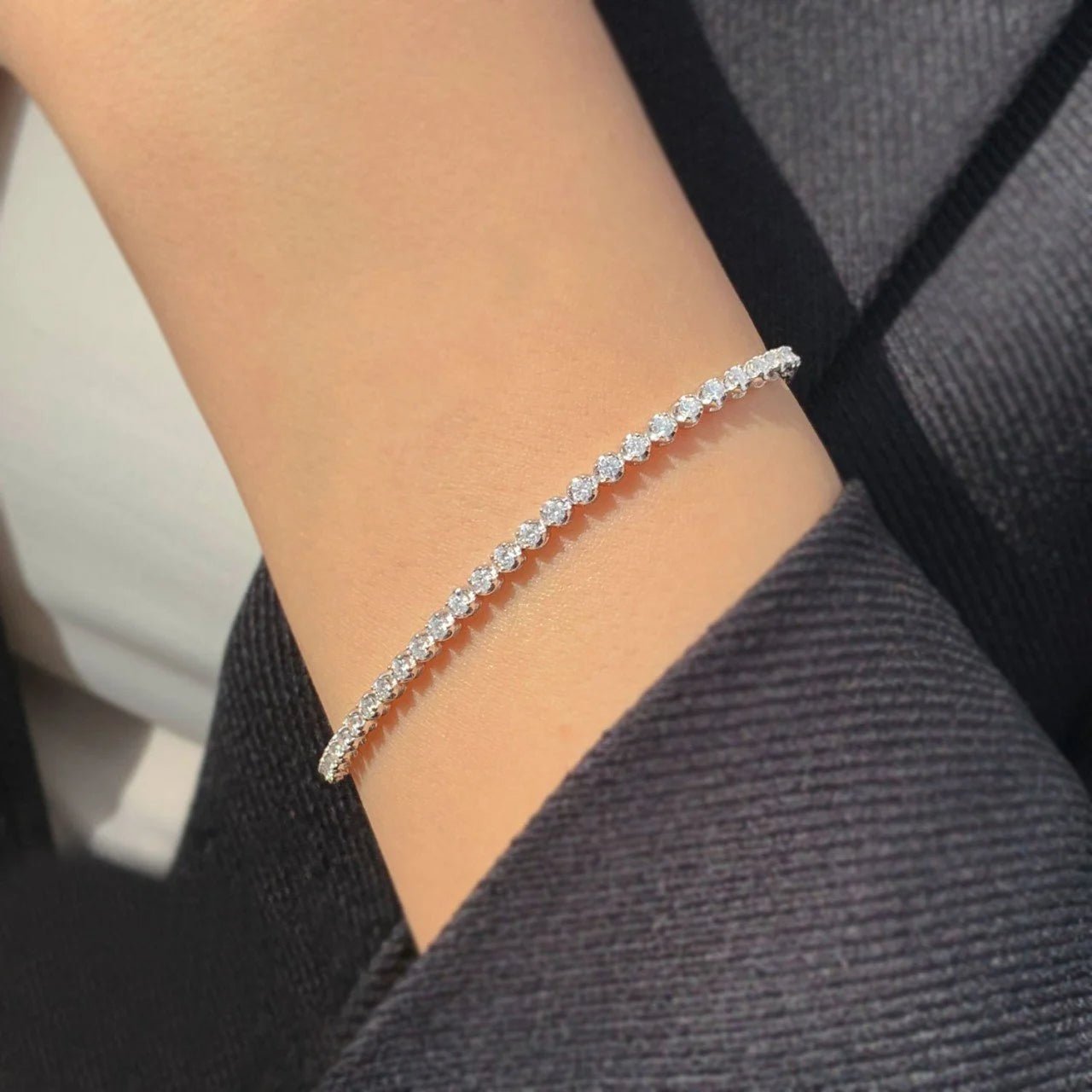 1.85 Karat Pırlanta Suyolu Bileklik - İnza Pırlanta
