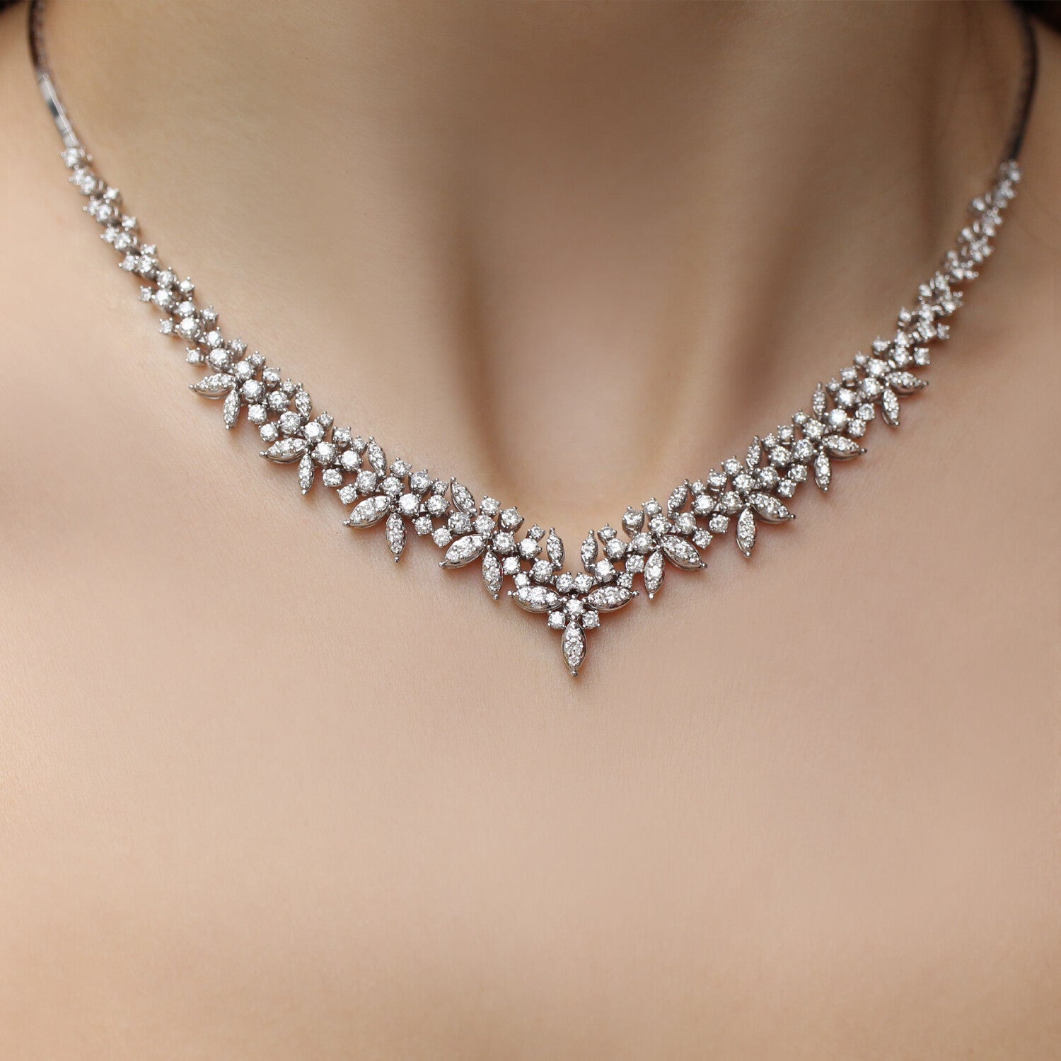 5.95 Karat Özel Tasarım Pırlanta Gerdanlık - İnza Pırlanta