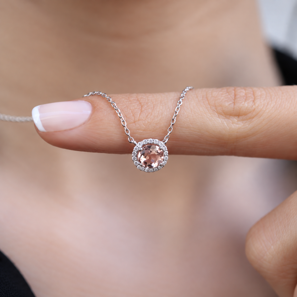 Özel Tasarım Pırlanta & Morganite Kolye