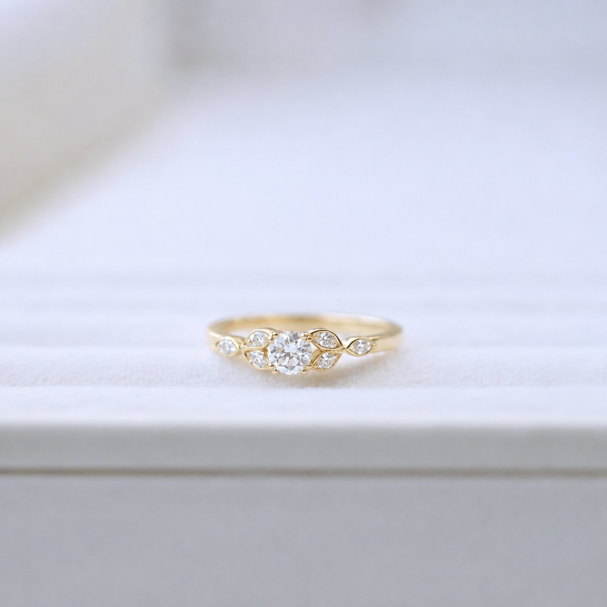 0,45 Karat Vintage Marquis-Diamantring
