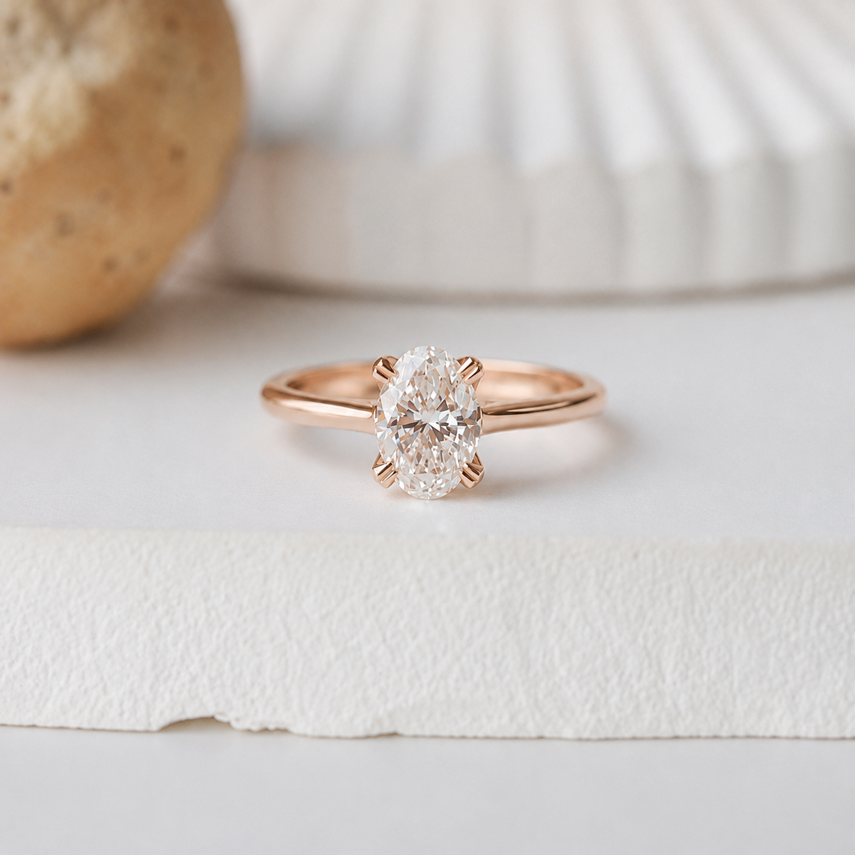 1.05 Karat F SI2 GIA Sertifikalı Lotus Pırlanta Yüzük