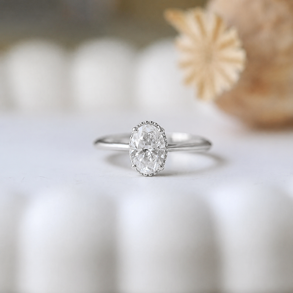 1.00 Carat D VS1 GIA Certified Oval Solitaire Ring