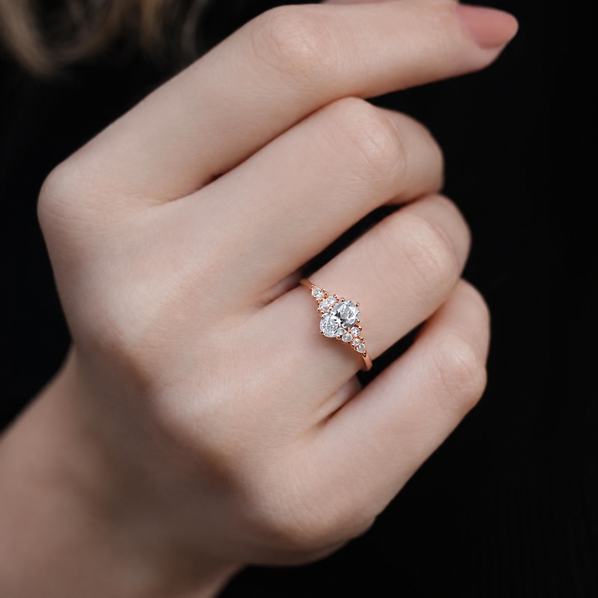 0.90 Carat D IF GIA Certified Vintage Diana Oval Diamond Ring