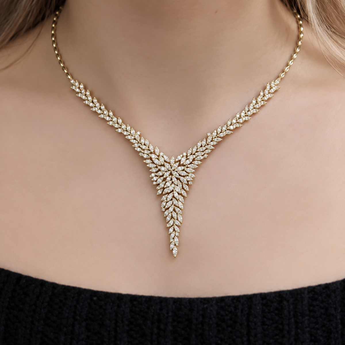 5.50 Carat Custom Designed Diamond Necklace