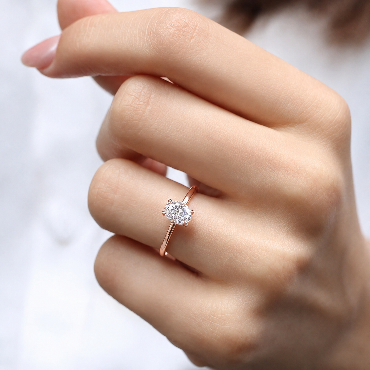 1.00 Karat D VS1 GIA Sertifikalı Oval Tektaş Yüzük