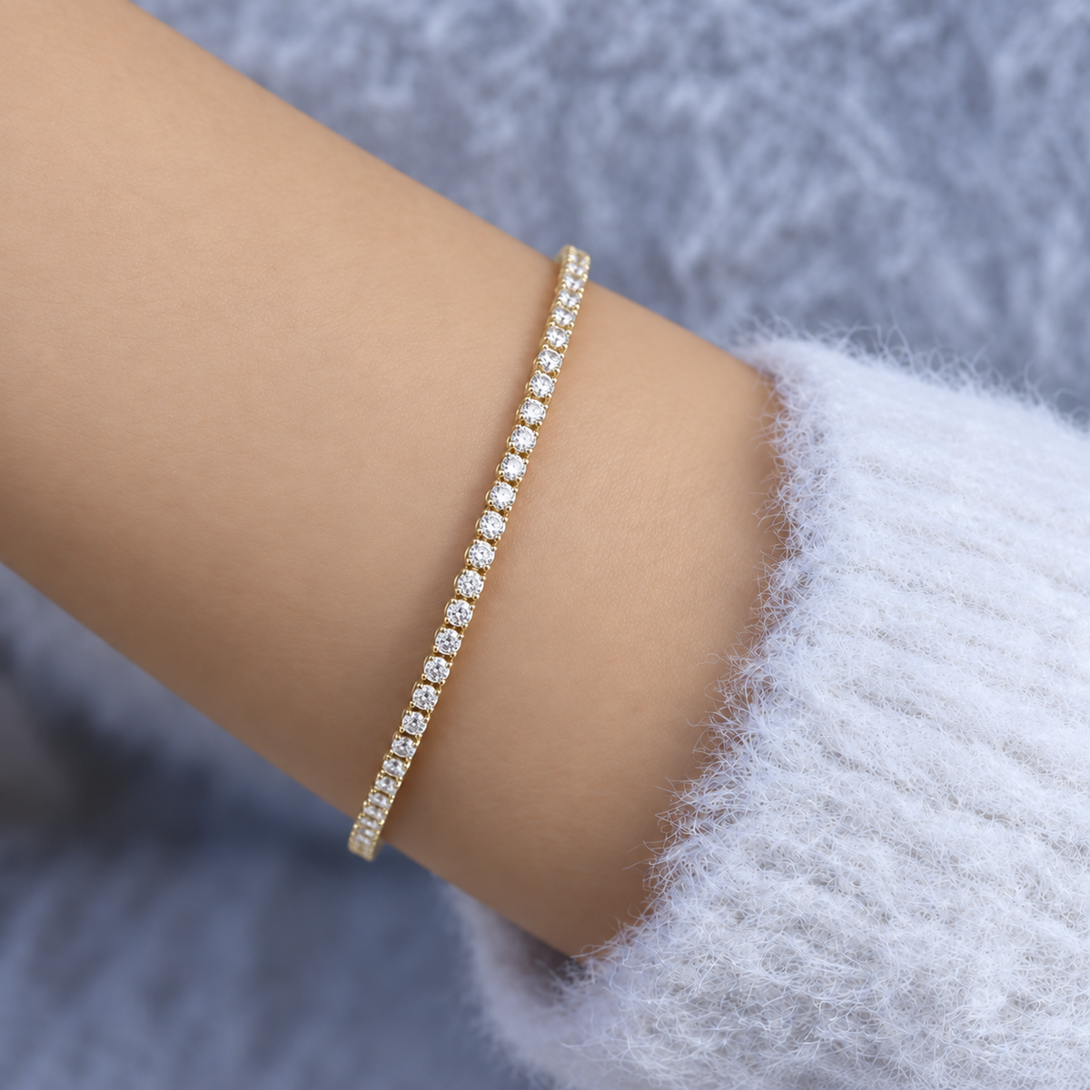 3.00 Karat Diamant-Flussarmband